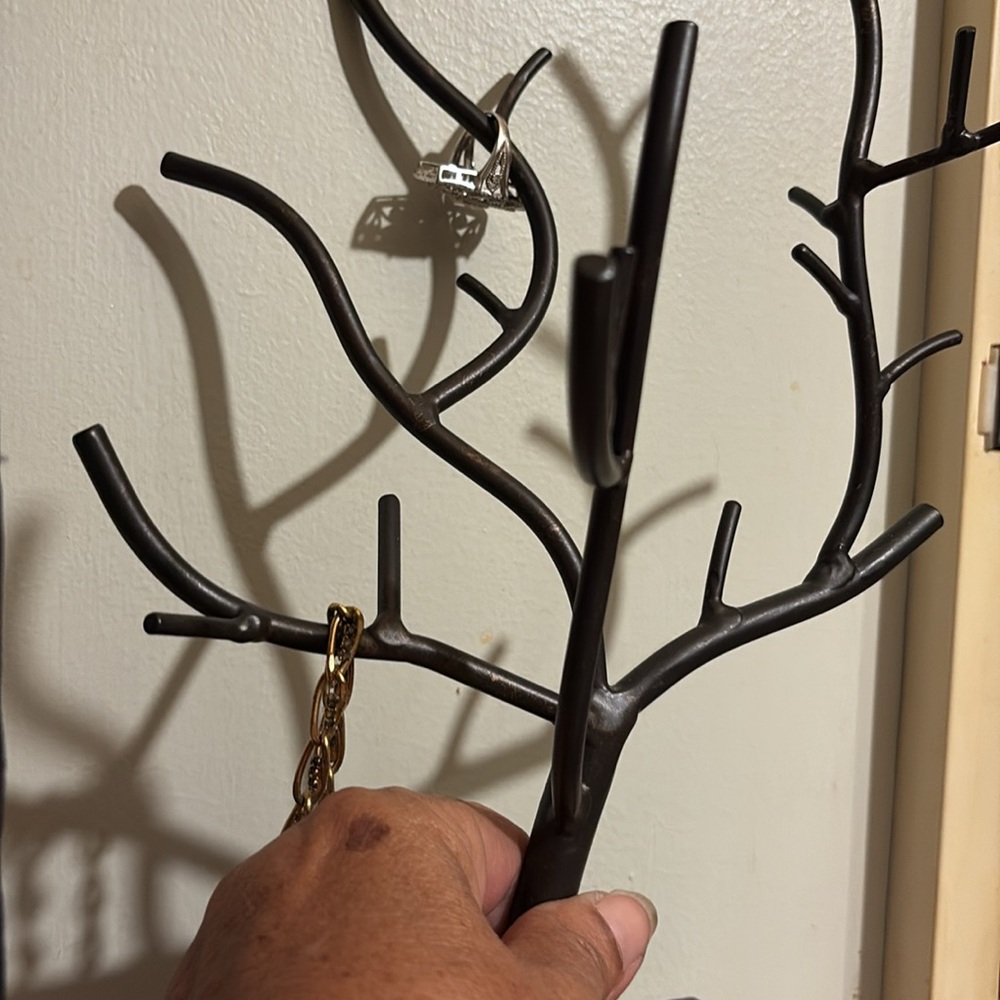 Pottery Barn vintage Jewelry Tree /Organizer with TRAY!!!